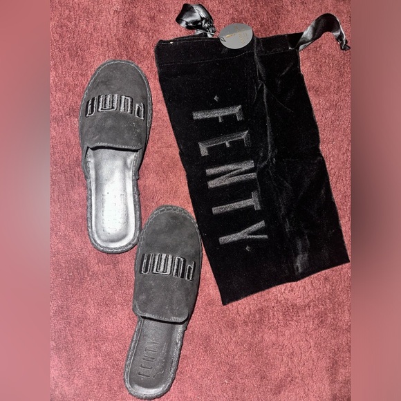PUMA x Fenty by Rihanna Espadrille Slides Sandals Puma Black 367685-01 Size 7.5 - Picture 5 of 14